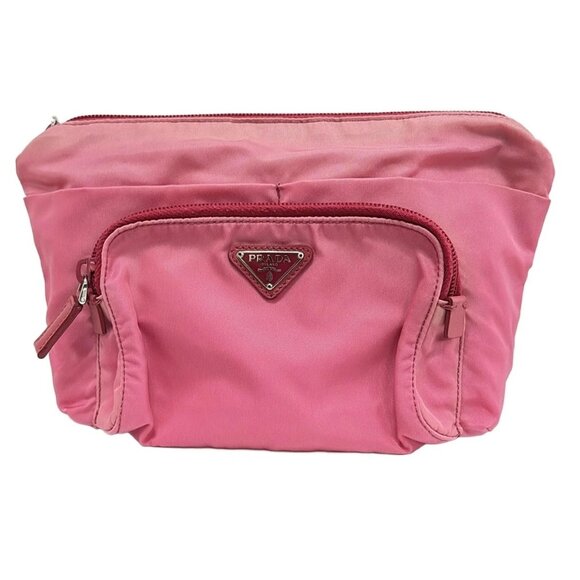 PRADA - Pink Nylon Pouch 123-063025 - Picture 1 of 5